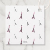 Eifel Tower Paris Parisian Birthday Dank je Bedankjes Labels (Achterkant)