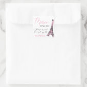 Eifel Tower Paris Parisian Birthday Dank je Vierkante Sticker (Tas)