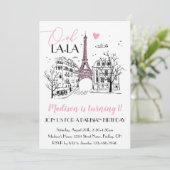 Eifel Tower Paris Parisian Birthday Party, elke le Kaart (Staand voorkant)