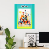 Eifel Tower Poster (Thuiskantoor)
