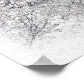 Eiffel BW-schets Poster (Hoek)