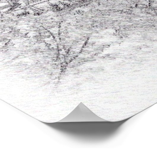 Eiffel BW-schets Poster (Hoek)