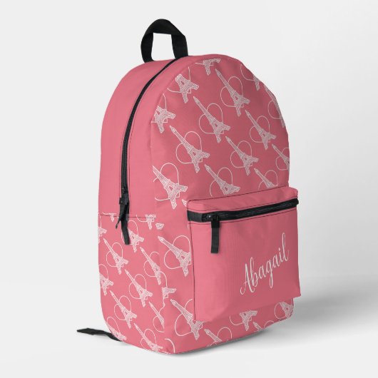 Eiffel Elegance Rugzak —  stijl (Achterkant Hoek Links)