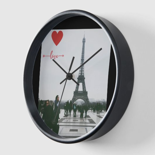Eiffel hart liefde klok (Hoek)