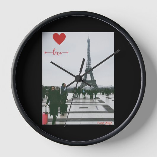 Eiffel hart liefde klok (Voorkant)