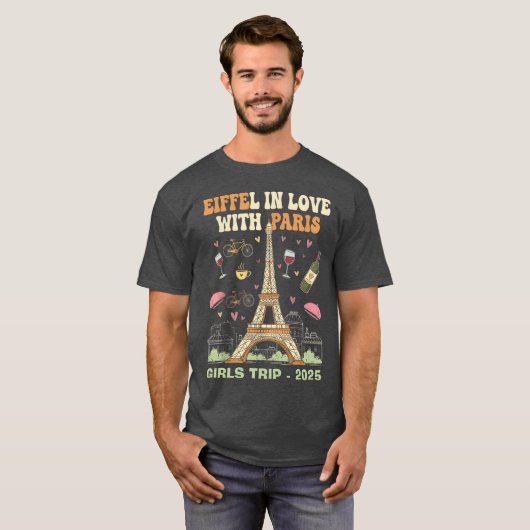 Eiffel in de liefde - Custom Paris Trip T-shirt (Voorkant volledig)
