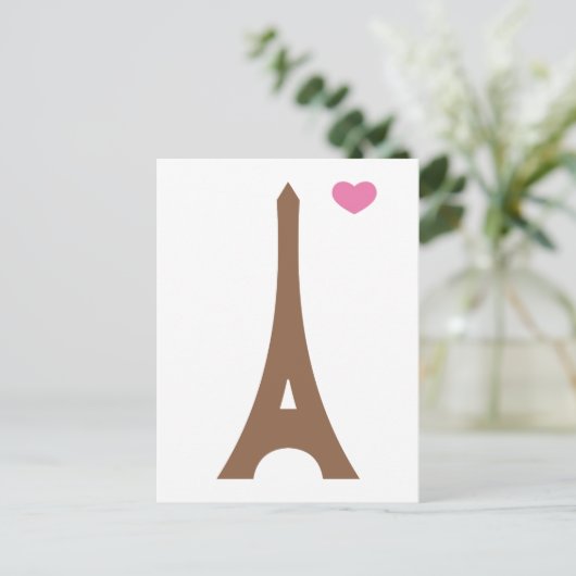 Eiffel in liefde... briefkaart (Staand voorkant)