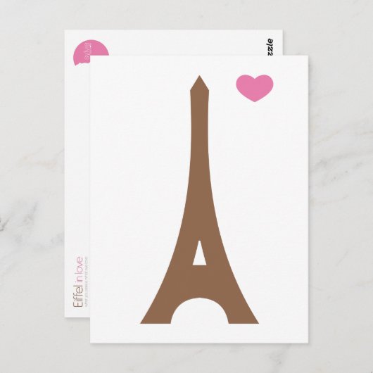 Eiffel in liefde... briefkaart (Voorkant / Achterkant)
