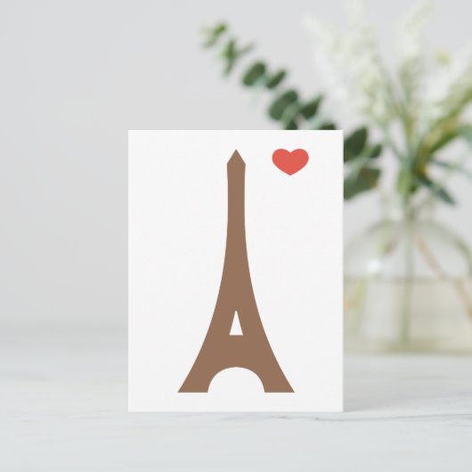 Eiffel in liefde... briefkaart (Staand voorkant)