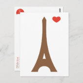 Eiffel in liefde... briefkaart (Voorkant / Achterkant)