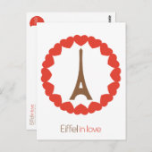 Eiffel in liefde... briefkaart (Voorkant / Achterkant)