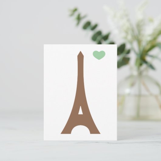 Eiffel in liefde... briefkaart (Staand voorkant)