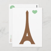 Eiffel in liefde... briefkaart (Voorkant / Achterkant)