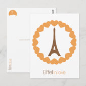 Eiffel in liefde... briefkaart (Voorkant / Achterkant)
