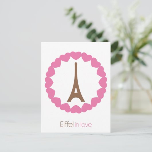 Eiffel in liefde... briefkaart (Staand voorkant)