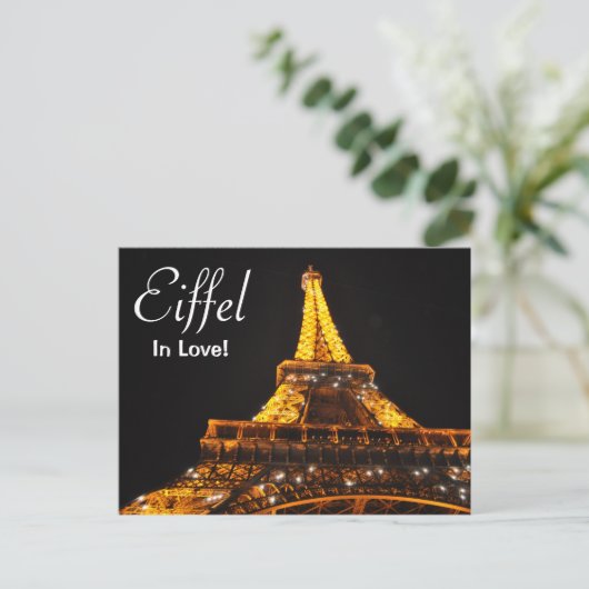 Eiffel in Love Briefkaart (Staand voorkant)
