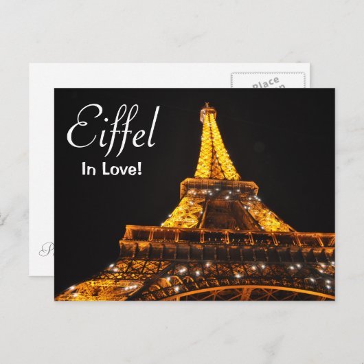 Eiffel in Love Briefkaart (Voorkant / Achterkant)