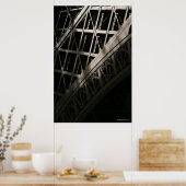 Eiffel in Schaduw Poster (Keuken)
