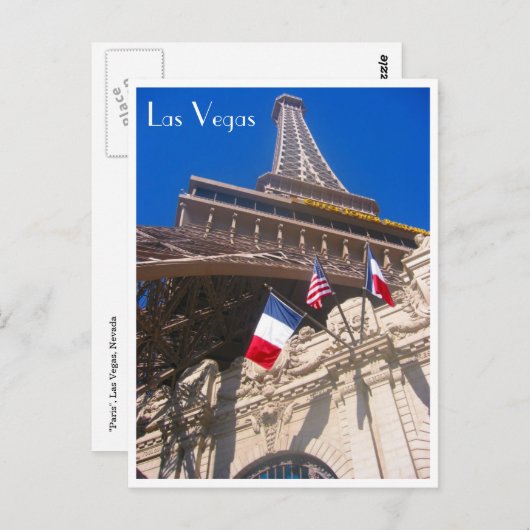 eiffel las vegas briefkaart (Voorkant / Achterkant)