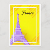 Eiffel Parijs Frankrijk Art Travel Illustratie Briefkaart (Voorkant)