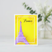 Eiffel Parijs Frankrijk Art Travel Illustratie Briefkaart (Staand voorkant)