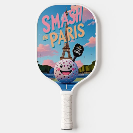 Eiffel Smash – Paris Pickleball Design Pickleball Paddle (Voorkant)