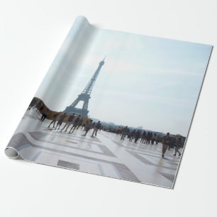 EIFFEL TOWER ACHTER CONCRETE BOUW CADEAUPAPIER