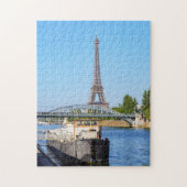 Eiffel tower and Pont Rouelle on Seine river Legpuzzel (Verticaal)