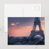 Eiffel Tower at Dusk Briefkaart (Voorkant / Achterkant)