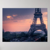 Eiffel Tower at Dusk Poster (Voorkant)