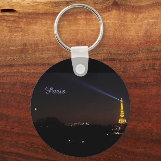 Eiffel Tower at Night Keychain (Achterkant)