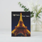 Eiffel Tower at Night – Paris Briefkaart (Staand voorkant)