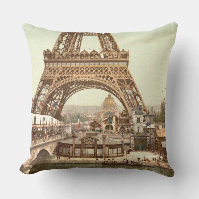 Eiffel Tower Base, Parijs, Frankrijk Kussen (Voorkant)