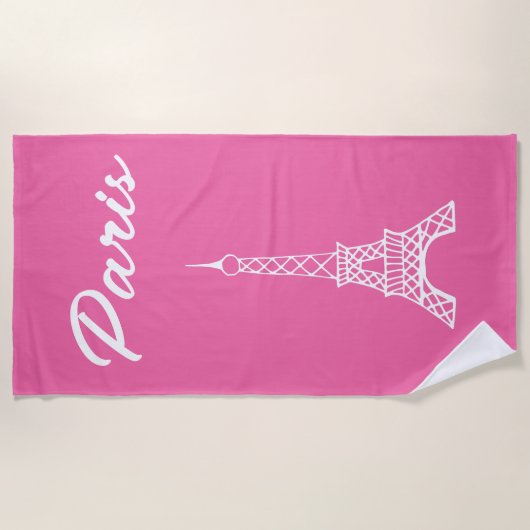Eiffel Tower Beach Towel Strandlaken (Voorkant)