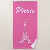 Eiffel Tower Beach Towel Strandlaken (Voorkant)
