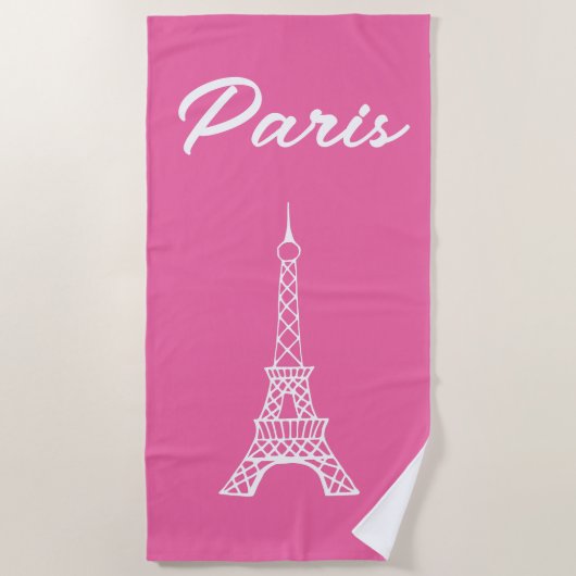 Eiffel Tower Beach Towel Strandlaken (Voorkant)