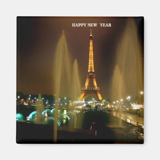 EIFFEL TOWER BIJ NACHT MAGNEET (Voorkant)