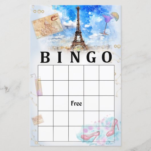 Eiffel tower bingo (Voorkant)