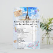 Eiffel tower Birthday, al dan niet in game (Staand voorkant)