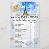Eiffel tower Birthday, al dan niet in game (Voorkant)