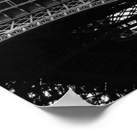 Eiffel Tower Black en White 2 Poster (Hoek)