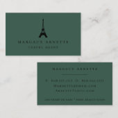 Eiffel Tower Black Logo Green Visitekaartje (Voorkant / Achterkant)