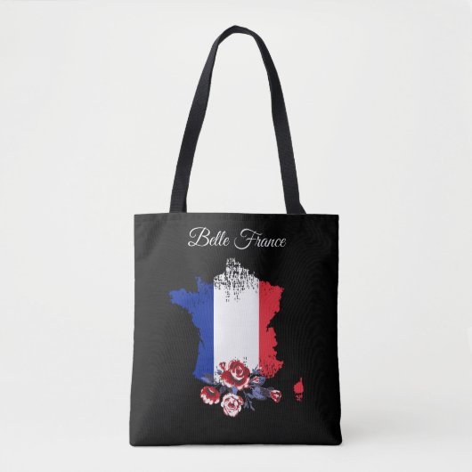 *~* Eiffel Tower Black Outline White Paris Tote Bag (Voorkant)