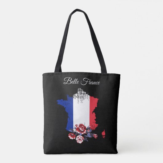 *~* Eiffel Tower Black Outline White Paris Tote Bag (Achterkant)