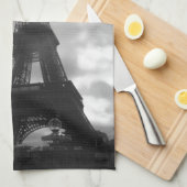 Eiffel Tower Black toon Theedoek (Quarter Fold)
