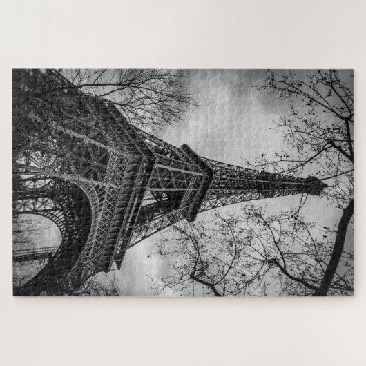 Eiffel Tower Black & White Puzzle Legpuzzel (Horizontaal)