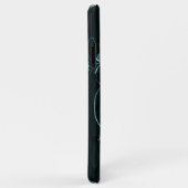 Eiffel Tower Blauwgroen Floral Swirls Case-Mate iPhone Case (Achterkant/rechts)