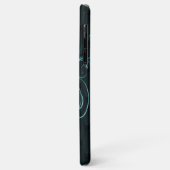 Eiffel Tower Blauwgroen Floral Swirls Case-Mate iPhone Case (Achterkant/links)