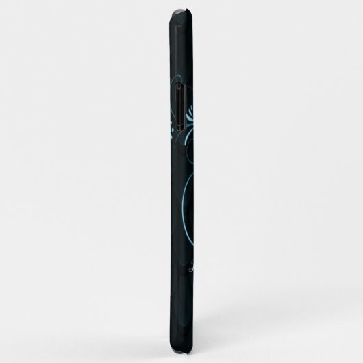 Eiffel Tower Blue Floral Swirls Case-Mate iPhone Case (Achterkant/rechts)