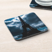 Eiffel Tower Blue Night Bier Onderzetter (Linkerzijde)